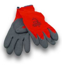 Kixx Nylon Gartenhandschuhe Gr.8 Rot, Grau