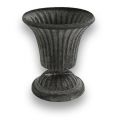 Vase auf Sockel Ø8,5cm H10cm Grau