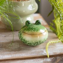 Artikel Deko Frosch Figur grün 11cm aus Keramik wetterfest im 2er Set für Garten und Zuhause