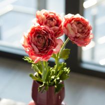 Artikel Künstlicher Ranunkel-Blütenbund in Rosa-Grün 51 cm – Dekoration 3er Set