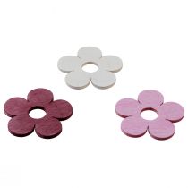 Artikel Streudeko Holz Blumen Tischdeko Rosa Lila Weiß Ø4cm 72 St