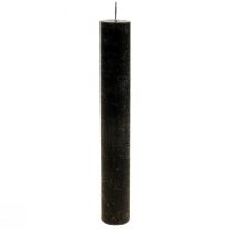 Stabkerzen durchgefärbt Schwarze Kerzen 34×240mm 4St