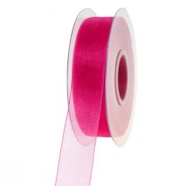 Artikel Organzaband Geschenkband Pink Band Webkante 25mm 50m