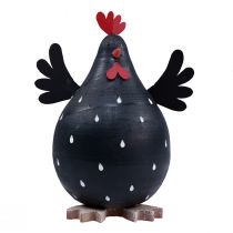 Artikel Deko Huhn Schwarz Holzdeko Henne Osterdeko Holz H13cm