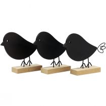 Artikel Deko Vögel Schwarz Holzvögel Holzdeko Frühling 13,5cm 6 St