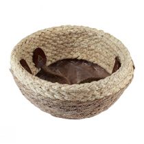 Artikel Korb mit Henkeln Pflanzkorb Seegras Jute Ø23cm H20cm Boho Chic Urban Jungle Deko