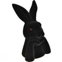 Artikel Hasenbüste denkend Schwarz Beflockt – 2. Wahl – Ostern 16,5×13×27cm