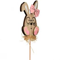Artikel Blumenstecker Holz Osterstecker Hase mit Brille 8,5cm 12 St