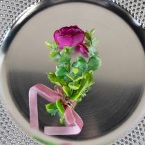 Artikel Hochzeitsanstecker transparent Silber 5cm - Anstecknadeln für Blumendekoration (50 Stück)