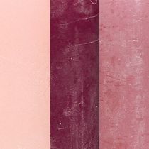 Artikel Stumpenkerzen Set 12 Stück in Berry Tönen, durchgefärbt, 70x120mm - Vielseitige Deko für Zuhause