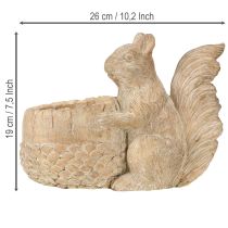 Artikel Steinguss Übertopf Eichhörnchen Deko Vintage Retro Look 26×14×19cm