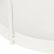 Artikel Pflanzschale Tablett Weiß Metall Rund 18cm für Deko & vielseitige Verwendung