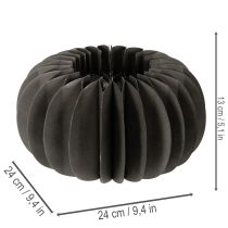 Artikel Wabenpapier Kürbis Dekoring 24cm Dunkelgrau 4 Stück