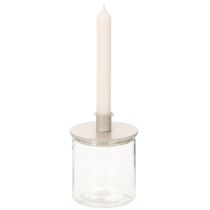 Artikel Kerzenhalter rund Metall 10cm cremefarben für Stabkerzen Innenbereich 2er Set