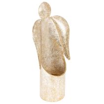Artikel Kerzenhalter Engel 27 cm Metall Gold Innenbereich