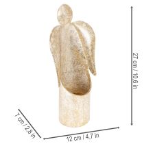 Artikel Kerzenhalter Engel 27 cm Metall Gold Innenbereich