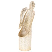 Artikel Kerzenhalter Engel 27 cm Metall Gold Innenbereich