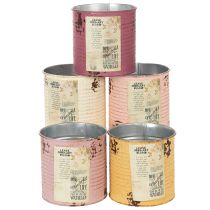 Artikel Deko Dose Shabby Chic Metall Ø11cm H10,5cm Verschiedene Farben