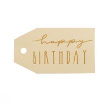 Artikel Geschenkanhänger bedruckt Papier Happy Birthday 4×7cm 24St