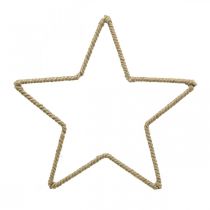 Adventsdeko, Weihnachtsdeko Stern, Dekostern Jute B24,5cm 5St