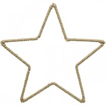 Adventsdeko, Weihnachtsdeko Stern, Dekostern Jute B31cm 4St