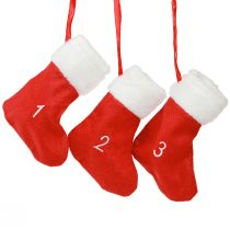 Artikel Adventskalender Befüllen Filz Stiefel Rot Weiß 155cm Weihnachten