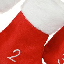 Artikel Adventskalender Befüllen Filz Stiefel Rot Weiß 155cm Weihnachten