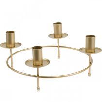 Artikel Kerzenring Stabkerzen Kerzenhalter Gold Ø28cm H11cm 2St