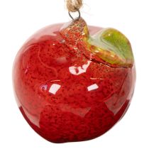 Artikel Keramikapfel Herbstdeko zum Hängen 5cm rot-grün 4er Set
