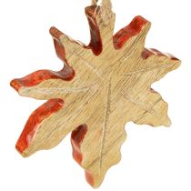 Artikel Ahornblatt Holzanhänger Set 6 Stück Herbst Deko Grün Rot Braun 10 cm