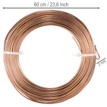 Artikel Aluminiumdraht 2 mm Braun 60 m Rolle 500 g für Floristik und Dekoration