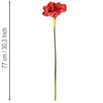 Artikel Kunstblume Amaryllis Rot 77cm Kunststoff für Vasen und Gestecke