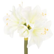 Artikel Kunstblume Amaryllis Weiß mit Stiel 50 cm für Advent und Weihnachten