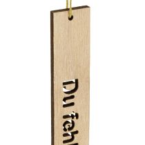 Artikel Holzanhänger mit Trauerspruch FSC-zertifiziert 16x2,5cm 12er-Set