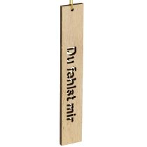 Artikel Holzanhänger mit Trauerspruch FSC-zertifiziert 16x2,5cm 12er-Set