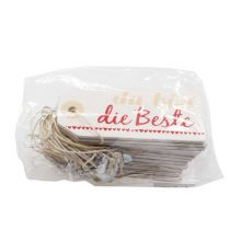 Artikel Anhänger „Du bist die Beste“ 9cm x 4cm 12St