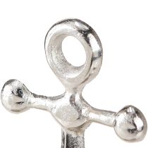 Artikel Anker Deko Metall Holz Silber Natur H21cm - Maritime Dekoration