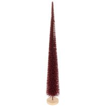 Artikel Deko Tannenbaum schlank aus Draht und Kunststoff 60cm auf Holzsockel rot