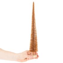 Artikel Dekobaum aus Kunststoff schlank mit Holzfuß 40 cm Senfgelb 3er-Set