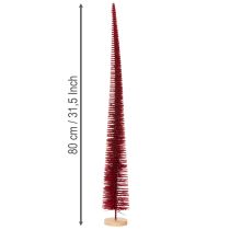 Artikel Deko Tannenbaum schlank auf Holzfuß 80cm rot