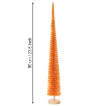 Artikel Tannenbaum künstlich 60cm Orange auf Holzsockel für Innenbereich