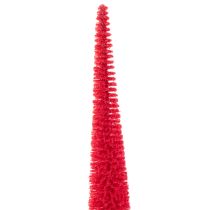 Artikel Deko Tannenbaum schmal künstlich mit Holzsockel Rot 40cm 3er Set