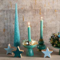 Artikel Tannenbaum Kunstbaum schlank mit Holzfuß 40cm türkis