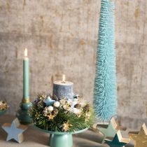 Artikel Künstlicher Tannenbaum 80 cm Türkis mit Holzfuß