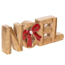 Artikel Holzschriftzug Noel mit roter Schleife, 18 cm, Innenbereich