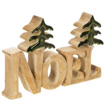 Artikel Holz-Weihnachtsdeko Aufsteller Noel mit Tannen 18 cm für Innenbereich
