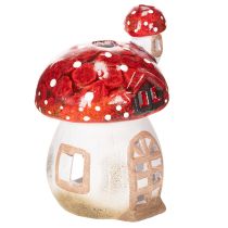 Artikel Deko-Pilzhaus Keramik handbemalt, 21cm, Rot-Weiß, Innenbereich
