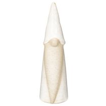 Artikel Dekofigur Wichtel Keramik 22 cm Weiß und Naturfarben Innenbereich