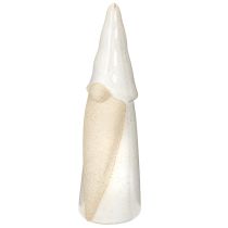 Artikel Dekofigur Wichtel Keramik 22 cm Weiß und Naturfarben Innenbereich