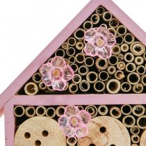 Balkon Deko Insektenhotel Insektenhaus Solar Rosa 23x24cm